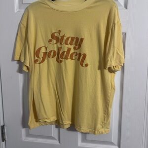 Pink Lily Stay Golden Graphic Tee